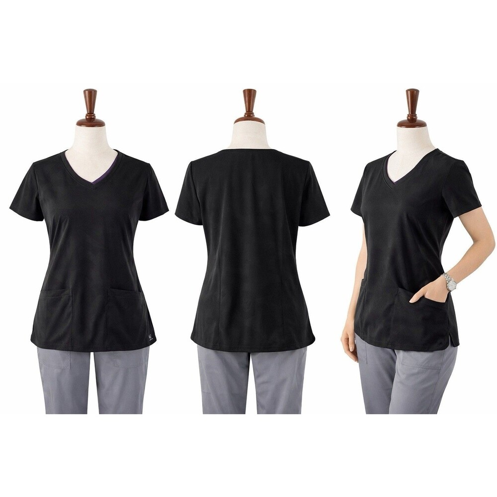 Healing Hands Purple Label  Women’s Scrub Top 2XL Medical Nurse Uniform Workwear